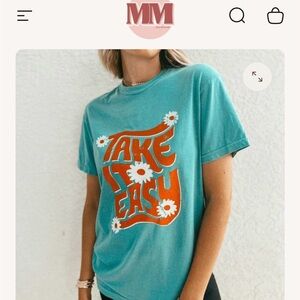 Teal 'Take It Easy' Graphic T-Shirt Mountain Moverz